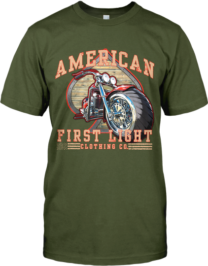 Unisex Short Sleeve T-Shirt with AFL Motorcycle